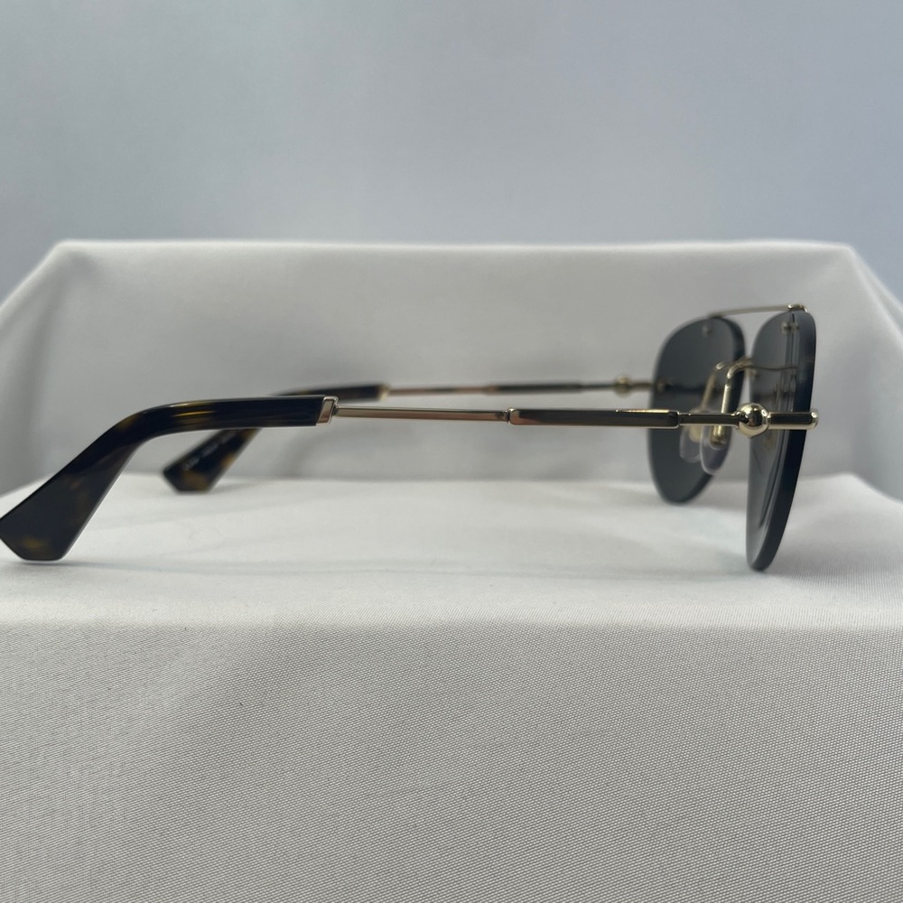Burberry BE3151 Gold Rimless Aviator Sunglasses 60mm Gray Lenses Italy Designer - Picture 6 of 16